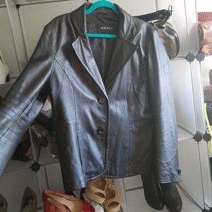 Nine West Leather Blazer Size XL
